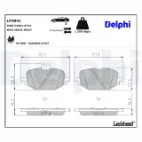 Bremsbelagsatz, Scheibenbremse Hinterachse DELPHI LP3841