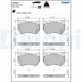 Bremsbelagsatz, Scheibenbremse DELPHI LP3842