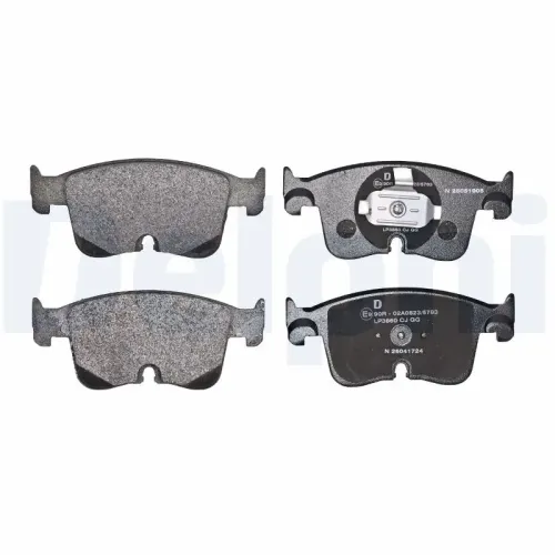 Bremsbelagsatz, Scheibenbremse Vorderachse DELPHI LP3860 Bild Bremsbelagsatz, Scheibenbremse Vorderachse DELPHI LP3860