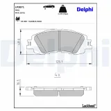 Bremsbelagsatz, Scheibenbremse Vorderachse DELPHI LP3871