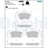 Bremsbelagsatz, Scheibenbremse DELPHI LP3880