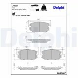 Bremsbelagsatz, Scheibenbremse Vorderachse DELPHI LP3904