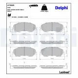 Bremsbelagsatz, Scheibenbremse Vorderachse DELPHI LP3905