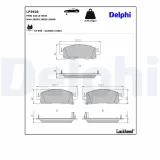 Bremsbelagsatz, Scheibenbremse Vorderachse DELPHI LP3928