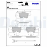 Bremsbelagsatz, Scheibenbremse DELPHI LP3934