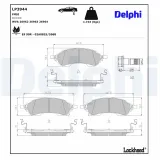 Bremsbelagsatz, Scheibenbremse Hinterachse DELPHI LP3944