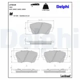 Bremsbelagsatz, Scheibenbremse Vorderachse DELPHI LP3949
