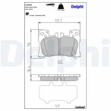 Bremsbelagsatz, Scheibenbremse Hinterachse DELPHI LP3967