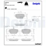 Bremsbelagsatz, Scheibenbremse Hinterachse DELPHI LP3973