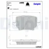 Bremsbelagsatz, Scheibenbremse Hinterachse DELPHI LP3979