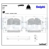 Bremsbelagsatz, Scheibenbremse Vorderachse DELPHI LP3985