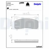 Bremsbelagsatz, Scheibenbremse Vorderachse DELPHI LP4009