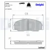 Bremsbelagsatz, Scheibenbremse Vorderachse DELPHI LP400 Bild Bremsbelagsatz, Scheibenbremse Vorderachse DELPHI LP400
