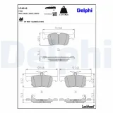 Bremsbelagsatz, Scheibenbremse Vorderachse DELPHI LP4016