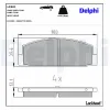 Bremsbelagsatz, Scheibenbremse Hinterachse DELPHI LP401 Bild Bremsbelagsatz, Scheibenbremse Hinterachse DELPHI LP401