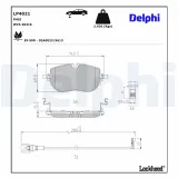Bremsbelagsatz, Scheibenbremse Vorderachse DELPHI LP4021