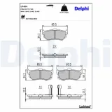 Bremsbelagsatz, Scheibenbremse Hinterachse DELPHI LP404