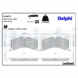 Bremsbelagsatz, Scheibenbremse Vorderachse DELPHI LP4071