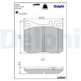 Bremsbelagsatz, Scheibenbremse Vorderachse DELPHI LP427