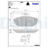 Bremsbelagsatz, Scheibenbremse DELPHI LP437