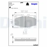 Bremsbelagsatz, Scheibenbremse Vorderachse DELPHI LP448