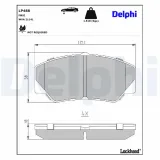 Bremsbelagsatz, Scheibenbremse Vorderachse DELPHI LP488