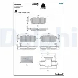 Bremsbelagsatz, Scheibenbremse DELPHI LP5000EV