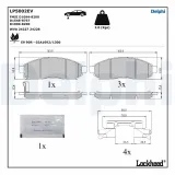 Bremsbelagsatz, Scheibenbremse DELPHI LP5002EV