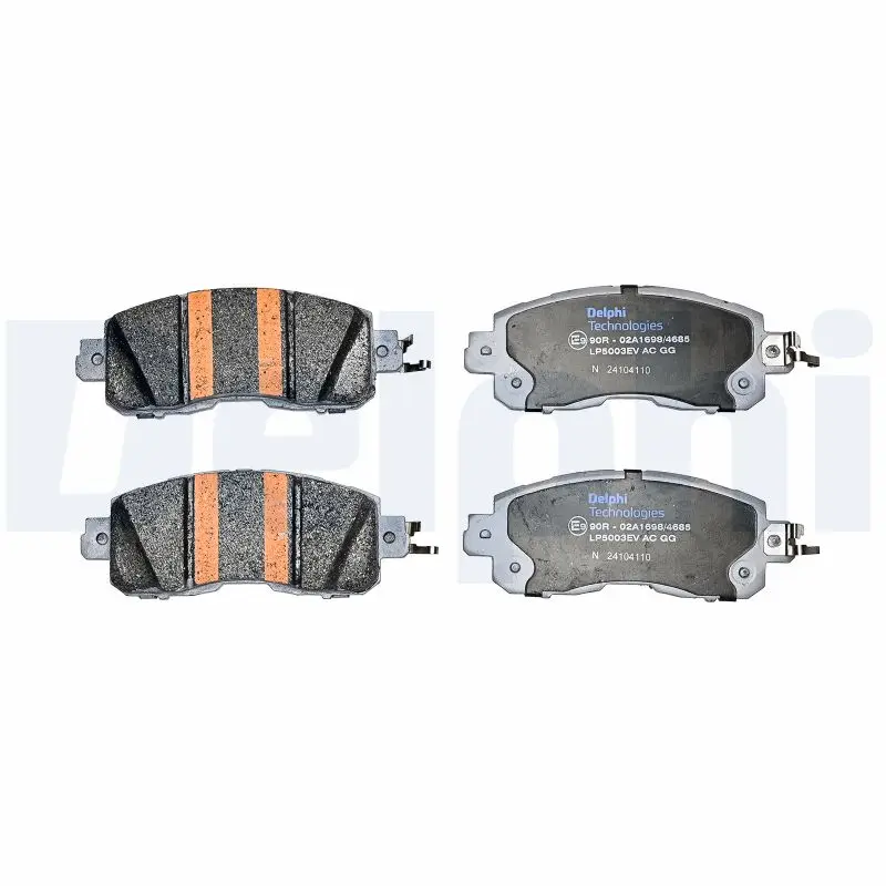 Bremsbelagsatz, Scheibenbremse Vorderachse DELPHI LP5003EV