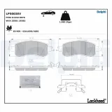 Bremsbelagsatz, Scheibenbremse DELPHI LP5003EV