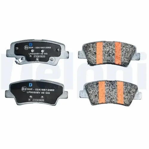 Bremsbelagsatz, Scheibenbremse Hinterachse DELPHI LP5020EV Bild Bremsbelagsatz, Scheibenbremse Hinterachse DELPHI LP5020EV