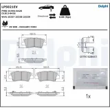 Bremsbelagsatz, Scheibenbremse Hinterachse DELPHI LP5021EV