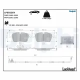 Bremsbelagsatz, Scheibenbremse Vorderachse Vorderachse DELPHI LP5022EV