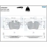 Bremsbelagsatz, Scheibenbremse DELPHI LP5025EV