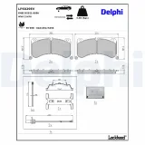 Bremsbelagsatz, Scheibenbremse Vorderachse DELPHI LP5029EV