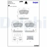 Bremsbelagsatz, Scheibenbremse Vorderachse DELPHI LP5031EV