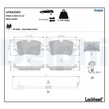 Bremsbelagsatz, Scheibenbremse Hinterachse DELPHI LP5032EV