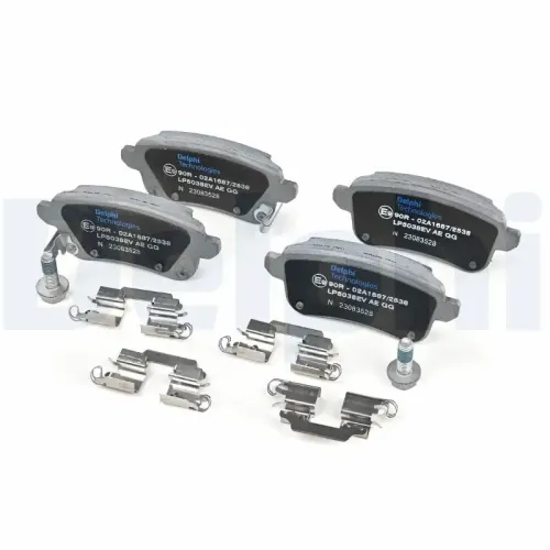 Bremsbelagsatz, Scheibenbremse Hinterachse DELPHI LP5038EV Bild Bremsbelagsatz, Scheibenbremse Hinterachse DELPHI LP5038EV