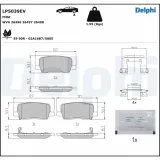 Bremsbelagsatz, Scheibenbremse Hinterachse DELPHI LP5039EV
