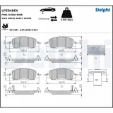 Bremsbelagsatz, Scheibenbremse Vorderachse DELPHI LP5040EV