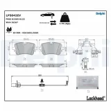 Bremsbelagsatz, Scheibenbremse DELPHI LP5042EV