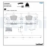 Bremsbelagsatz, Scheibenbremse DELPHI LP5050EV