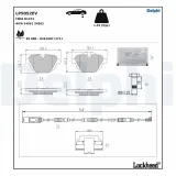 Bremsbelagsatz, Scheibenbremse DELPHI LP5052EV