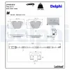 Bremsbelagsatz, Scheibenbremse Hinterachse DELPHI LP5052EV Bild Bremsbelagsatz, Scheibenbremse Hinterachse DELPHI LP5052EV