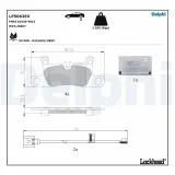 Bremsbelagsatz, Scheibenbremse DELPHI LP5063EV