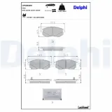 Bremsbelagsatz, Scheibenbremse Vorderachse DELPHI LP5064EV