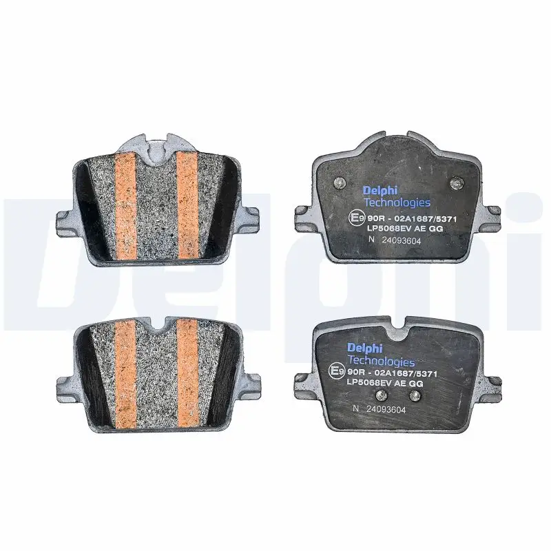 Bremsbelagsatz, Scheibenbremse Hinterachse DELPHI LP5068EV