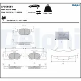 Bremsbelagsatz, Scheibenbremse DELPHI LP5085EV