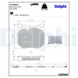 Bremsbelagsatz, Scheibenbremse Vorderachse DELPHI LP5088EV