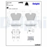 Bremsbelagsatz, Scheibenbremse Hinterachse DELPHI LP5112EV
